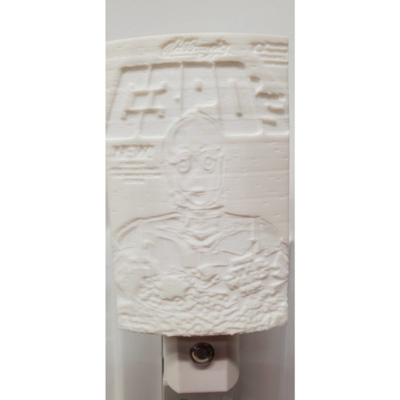 Kellog's Star Wars C3PO's Cereal Box Cover Lithophane Night Light LED - Picture 6 of 10